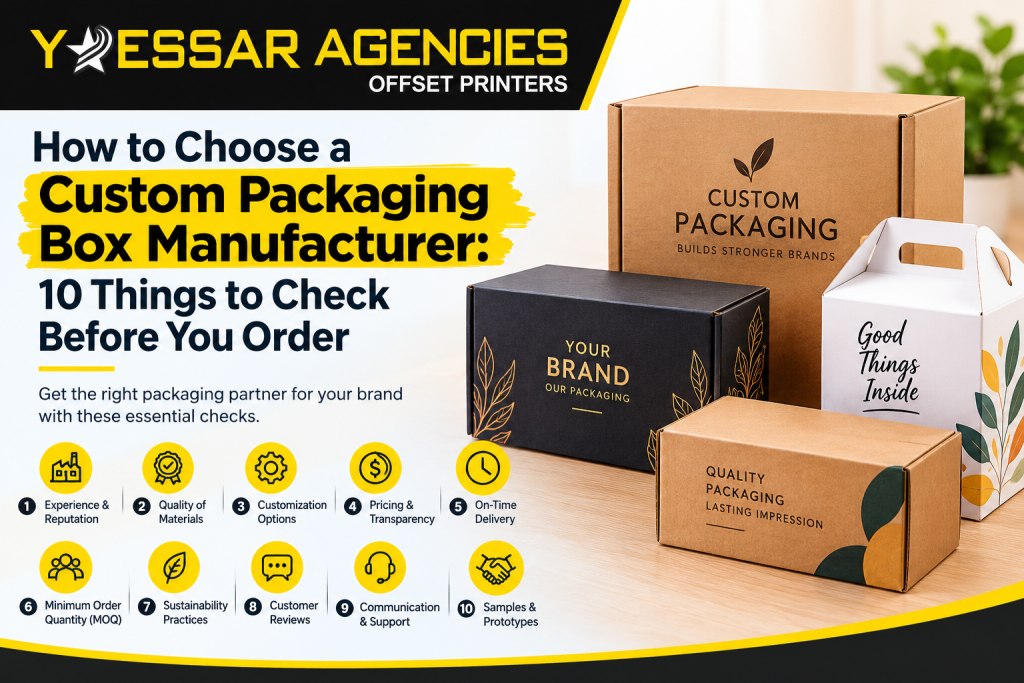 How to Choose a Custom Packaging Box Manufacturer: 10 Things to Check Before You Order